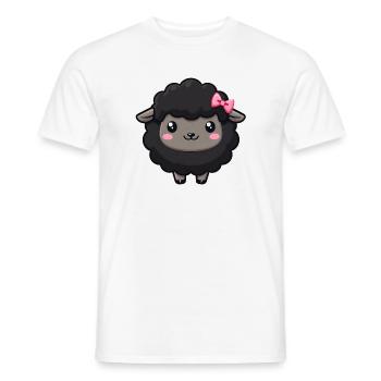 Mouton noir - T-shirt homme - blanc - Devant - AI Model Male 178 dark (178cm)