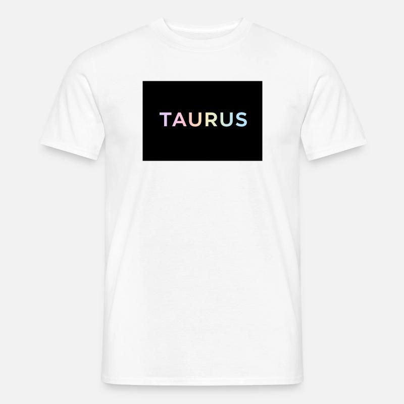 Taurus Gradient Typography - Men's T-Shirt - white