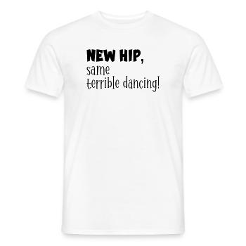 Hips - Funny Dancing - Men's T-Shirt - white - Front - AI Model Male 178 dark (178cm)