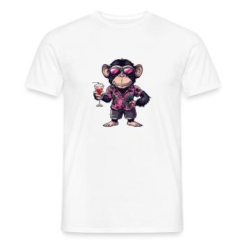 Gorilla Comic Sommer - Männer T-Shirt - Weiß - Vorne - AI Model Male 178 dark (178cm)