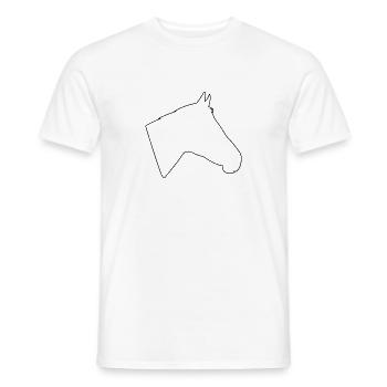 Tête de cheval - T-shirt homme - blanc - Devant - AI Model Male 178 dark (178cm)