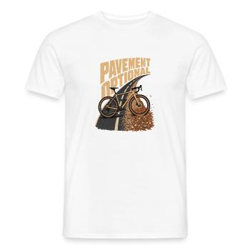 Route de revêtement optionnelle Cyclisme sur gravier Route Sale Rebel - T-shirt homme - blanc - Devant - AI Model Male 178 dark (178cm)