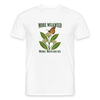 Plus d’asclépiades Plus de monarques Jardin des pollinisateurs - T-shirt homme - blanc - Devant - AI Model Male 178 dark (178cm)