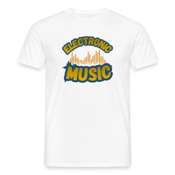 Retro Electronic Music - Men's T-Shirt - white - Front - AI Model Male 178 dark (178cm)