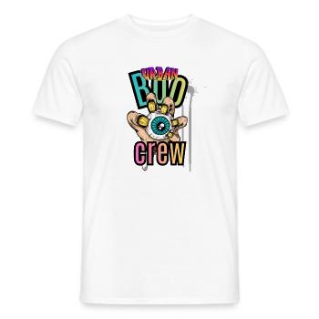 Boo Urban Crew Schlagauge - Männer T-Shirt - Weiß - Vorne - AI Model Male 178 dark (178cm)