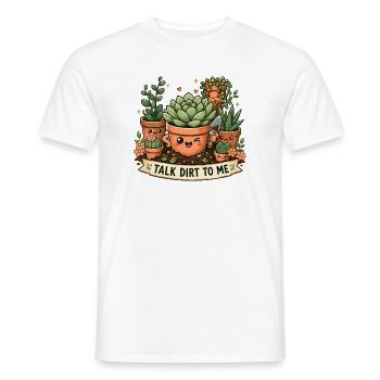 Talk dirt to me, honey - Men's T-Shirt - white - Front - AI Model Male 178 dark (178cm)