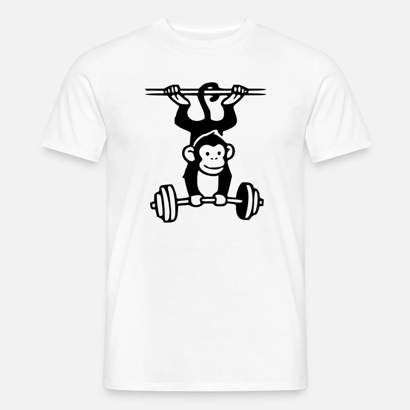 Primate Power - Gym Monkey - Men's T-Shirt - white