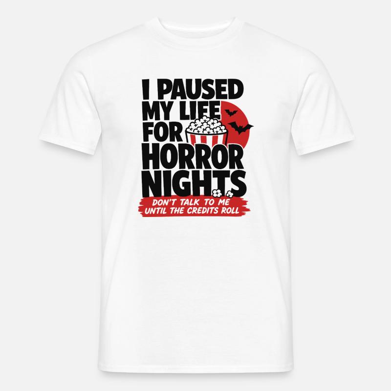 Horror Nights Credits Roll - Männer T-Shirt - Weiß
