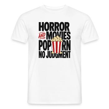 Horror Movies Popcorn Judgment - Männer T-Shirt - Weiß - Vorne - AI Model Male 178 dark (178cm)