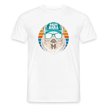 Biber mit Retro Cap und Sonnenbrille - Männer T-Shirt - Weiß - Vorne - AI Model Male 178 dark (178cm)