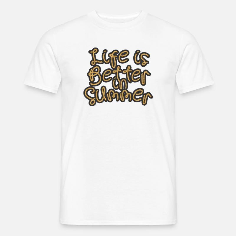 Life is better in summer - Männer T-Shirt - Weiß