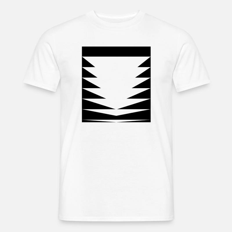 Triangles Pattern design - Men's T-Shirt - white