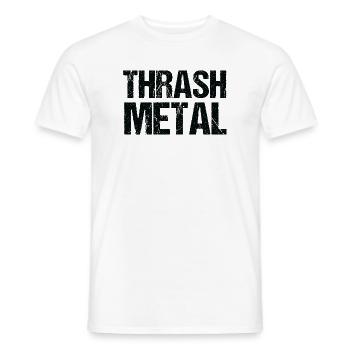 Thrash Metal Bold Typography - Men's T-Shirt - white - Front - AI Model Male 178 dark (178cm)