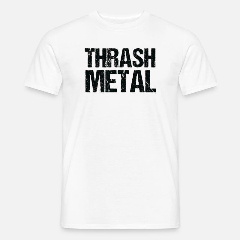 Thrash Metal Bold Typografie - Männer T-Shirt - Weiß