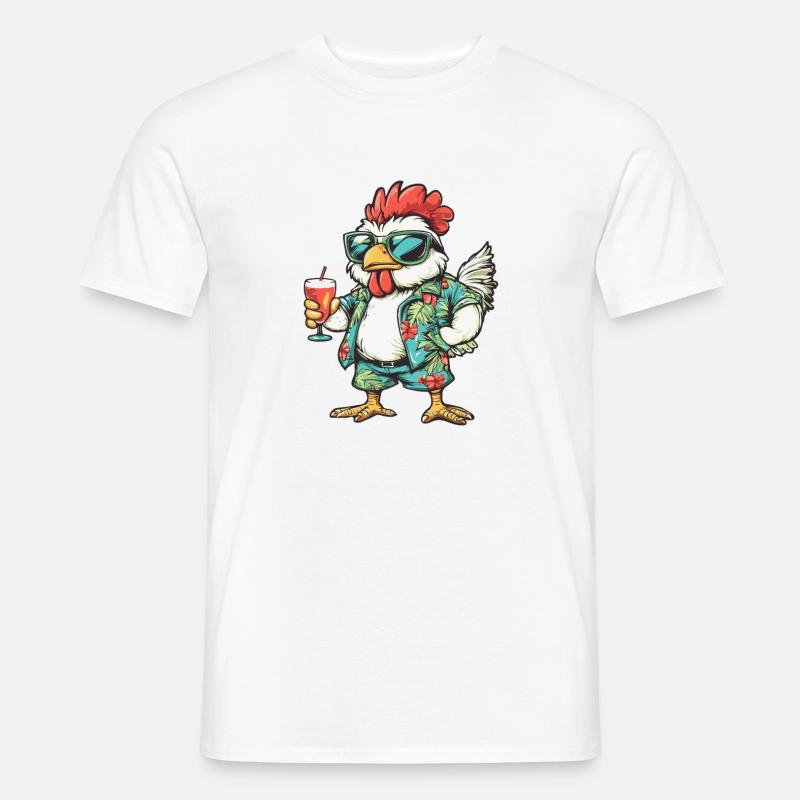 Igel Comic Sommer - Männer T-Shirt - Weiß