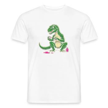 Dino Nagellack Chaos - Männer T-Shirt - Weiß - Vorne - AI Model Male 178 dark (178cm)