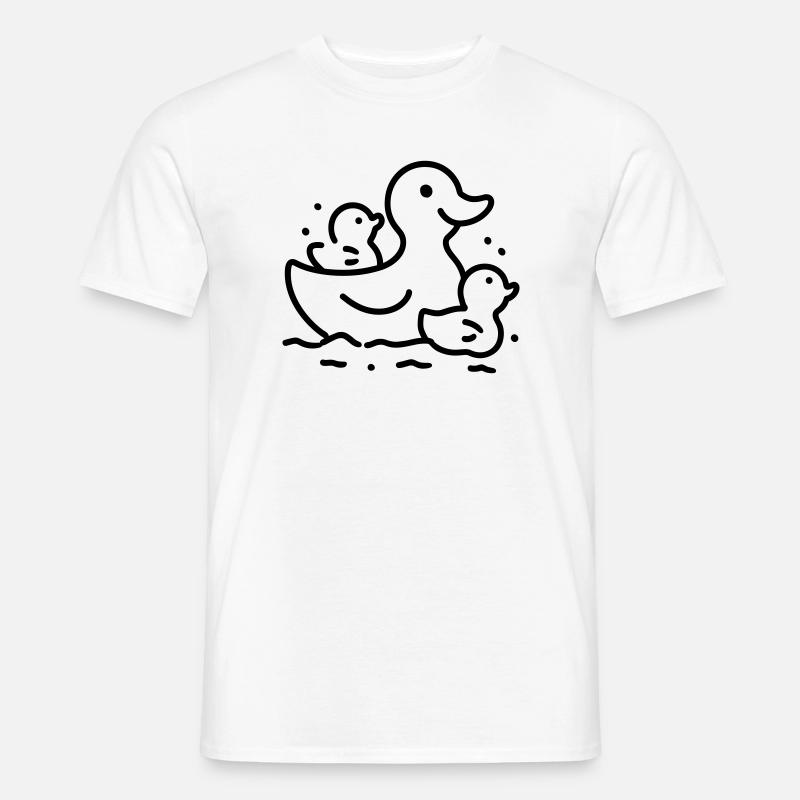 Entenfamilie - Männer T-Shirt - Weiß
