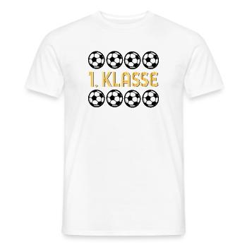 Schulkind 1. Klasse - Fußball Grundschule - Männer T-Shirt - Weiß - Vorne - AI Model Male 178 dark (178cm)