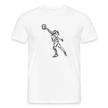 Joueur de volley-ball - T-shirt homme - blanc - Devant - AI Model Male 178 dark (178cm)