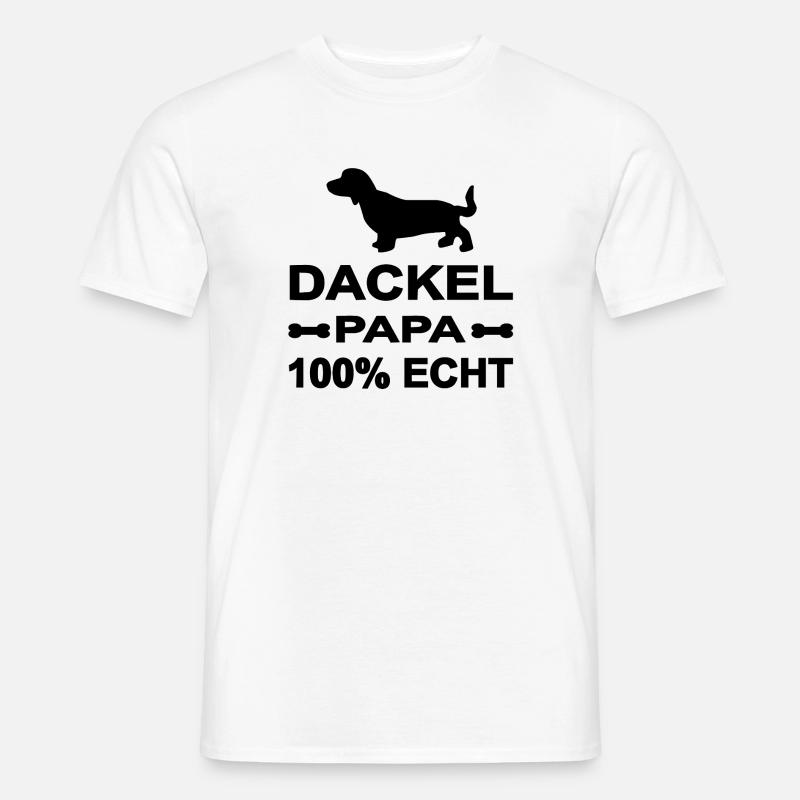 Dackel - Männer T-Shirt - Weiß