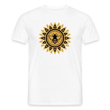 Mandala Bee Boho Yoga Beekeeping Bees - Men's T-Shirt - white - Front - AI Model Male 178 dark (178cm)