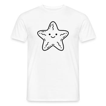 Étoile de mer - T-shirt homme - blanc - Devant - AI Model Male 178 dark (178cm)