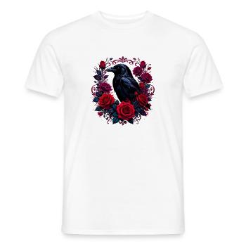 Raven in the Rosary - Men's T-Shirt - white - Front - AI Model Male 178 dark (178cm)