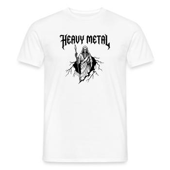 Heavy Metal Music - Men's T-Shirt - white - Front - AI Model Male 178 dark (178cm)
