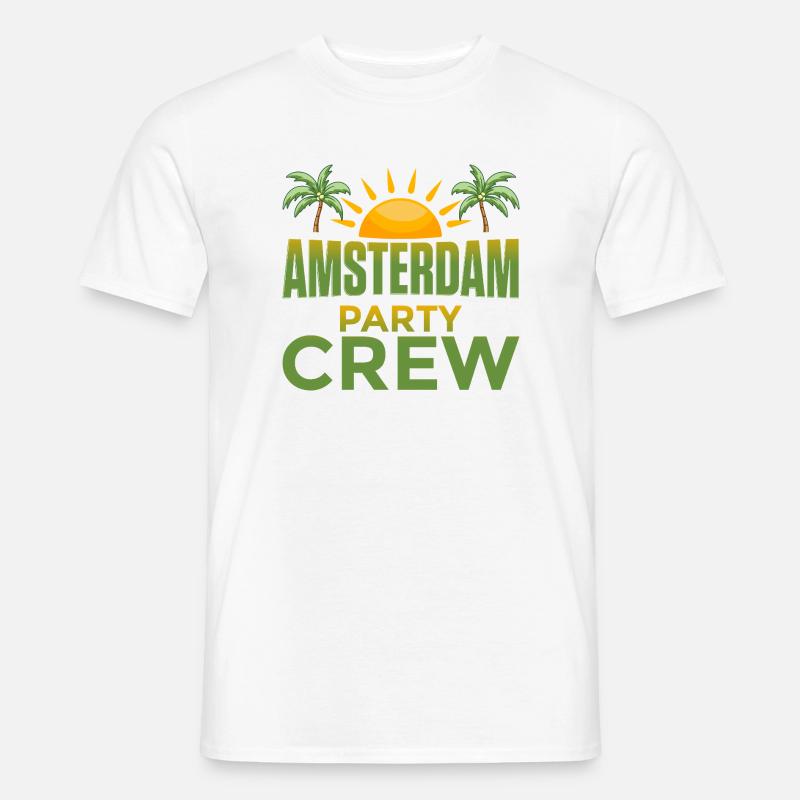 Amsterdam Party Crew - Männer T-Shirt - Weiß