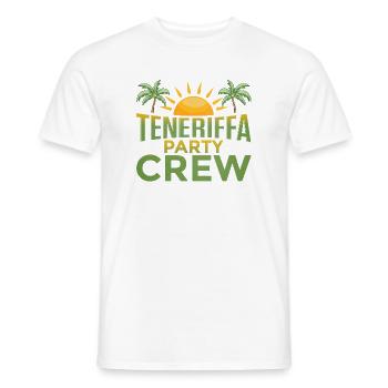 Teneriffa Party Crew - Männer T-Shirt - Weiß - Vorne - AI Model Male 178 dark (178cm)