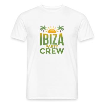 Ibiza Party Crew - Men's T-Shirt - white - Front - AI Model Male 178 dark (178cm)