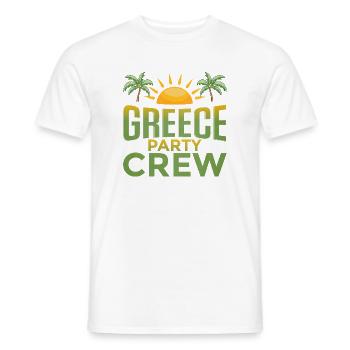 Équipe du parti grec - T-shirt homme - blanc - Devant - AI Model Male 178 dark (178cm)