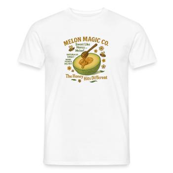 Illustration magique Melon Honey - T-shirt homme - blanc - Devant - AI Model Male 178 dark (178cm)