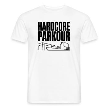 Hardcore Parkour - Männer T-Shirt - Weiß - Vorne - AI Model Male 178 dark (178cm)