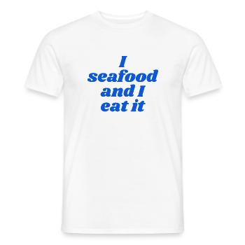 I seafood an I eat it - Männer T-Shirt - Weiß - Vorne - AI Model Male 178 dark (178cm)