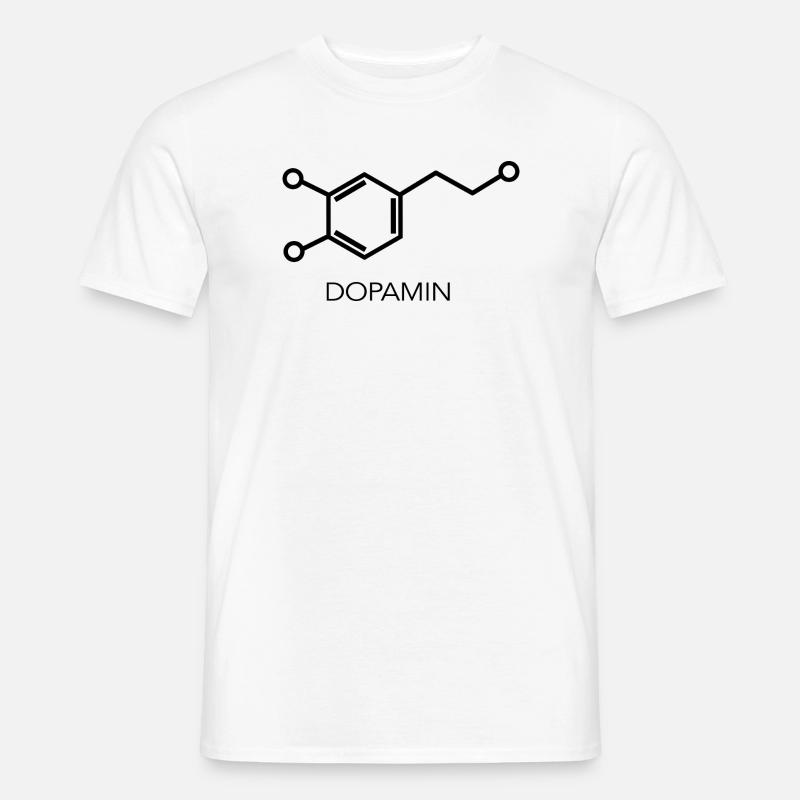 Dopamin Molekül Wissenschaft Design - Männer T-Shirt - Weiß
