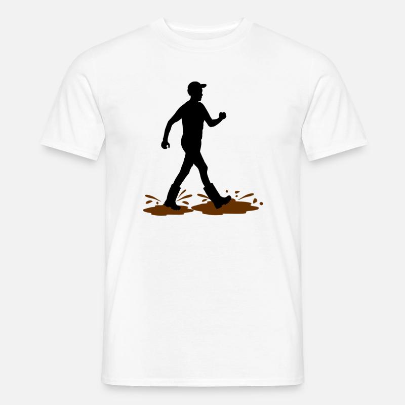 Wadloper Man – Mud Explorer - Men's T-Shirt - white