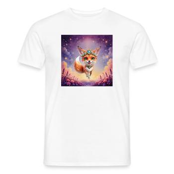 Fox with crown in stellar sunset - Men's T-Shirt - white - Front - AI Model Male 178 dark (178cm)