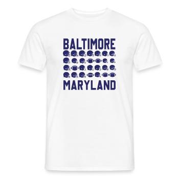 Baltimore, Maryland Football City Patriot - T-shirt homme - blanc - Devant - AI Model Male 178 dark (178cm)