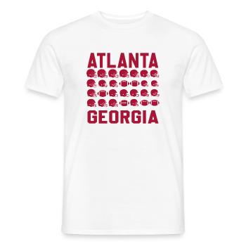 Atlanta Georgia's Gridiron Silhouettes - Men's T-Shirt - white - Front - AI Model Male 178 dark (178cm)