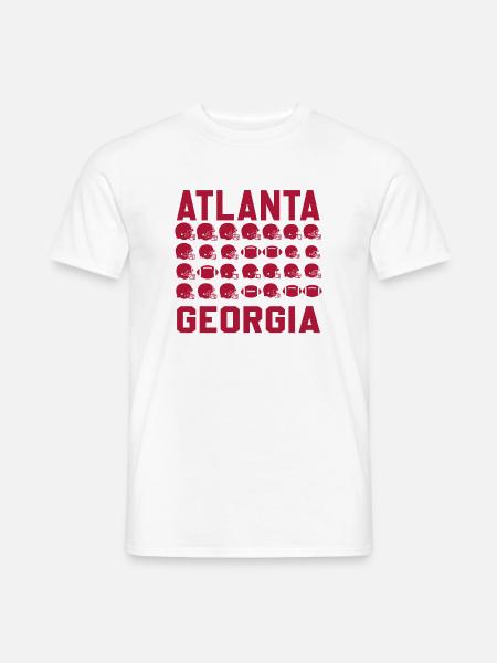 Atlanta Georgia's Gridiron Silhouettes - Men's T-Shirt - white