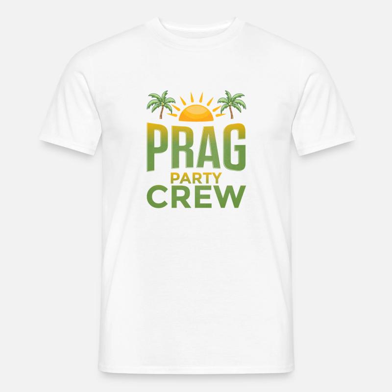 Prag Party Crew - Männer T-Shirt - Weiß