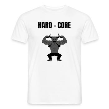 Hard Core Minotaurus Power - Männer T-Shirt - Weiß - Vorne - AI Model Male 178 dark (178cm)