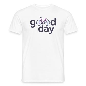 Gute Day Fahrrad Typografie Logo - Männer T-Shirt - Weiß - Vorne - AI Model Male 178 dark (178cm)
