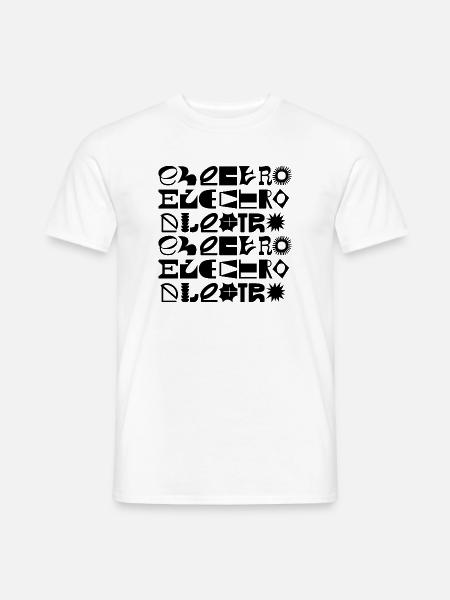 Logo-Design der Elektro-Musiktypografie - Männer T-Shirt - Weiß