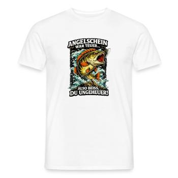  Angelschein War Teuer Also Beiss Du Ungeheuer - Männer T-Shirt - Weiß - Vorne - AI Model Male 178 dark (178cm)