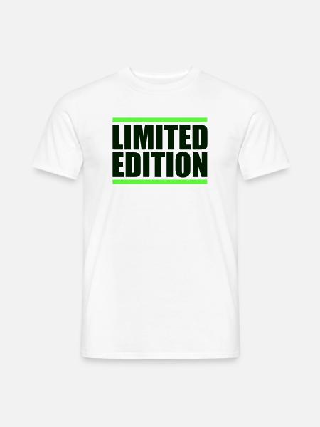 Limitierte Edition Großschrift Neon Grün - Männer T-Shirt - Weiß