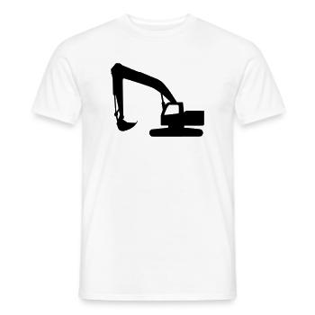 Baggerleistung – Bauzeit - Männer T-Shirt - Weiß - Vorne - AI Model Male 178 dark (178cm)