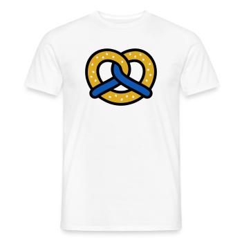 Brezel Rautenmuster Bayern Volksfest München - Männer T-Shirt - Weiß - Vorne - AI Model Male 178 dark (178cm)
