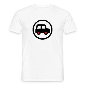 Voiture - T-shirt homme - blanc - Devant - AI Model Male 178 dark (178cm)